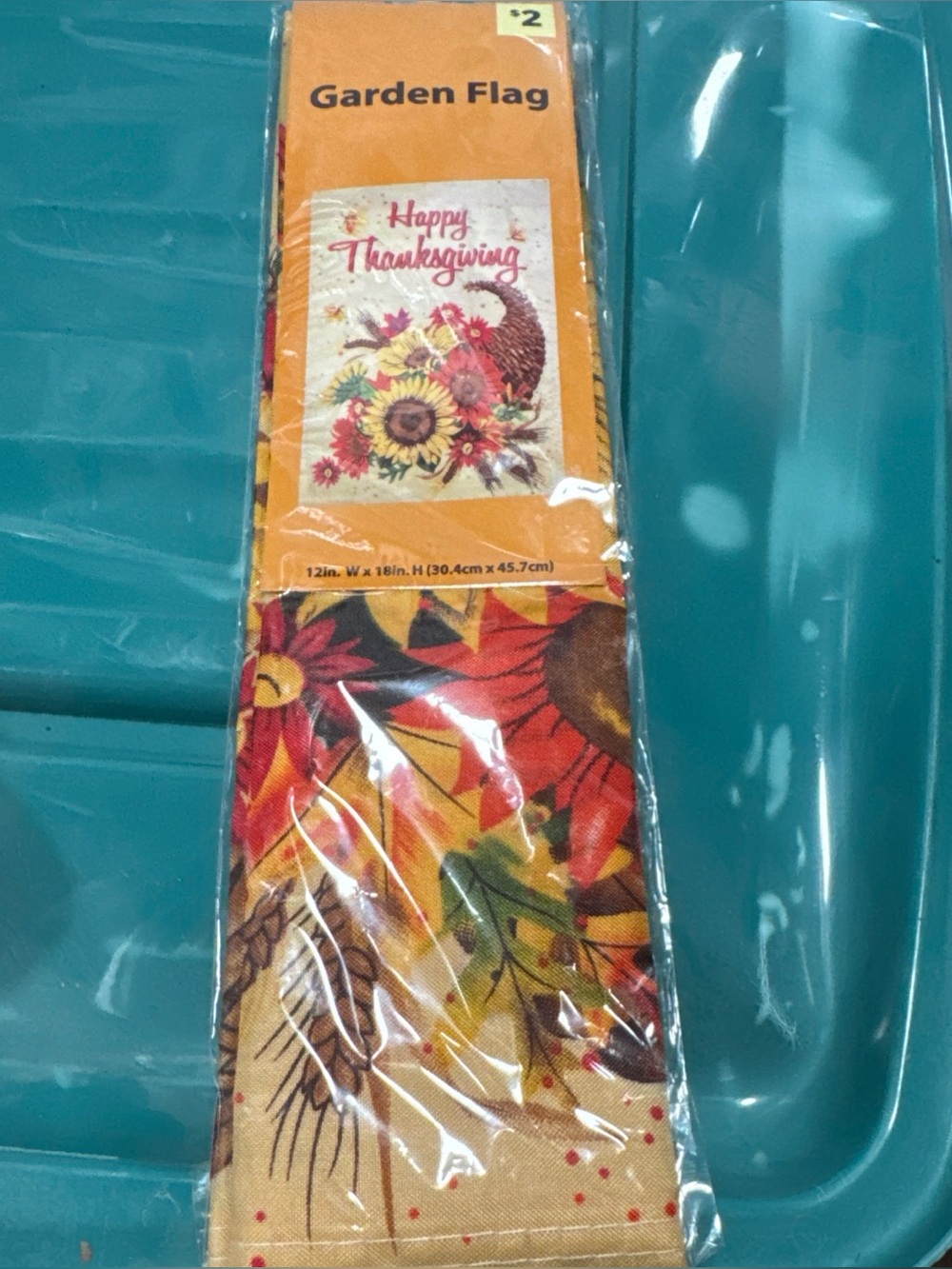 Happy Thanksgiving Garden Flag - Fall Sunflower & Cornucopia